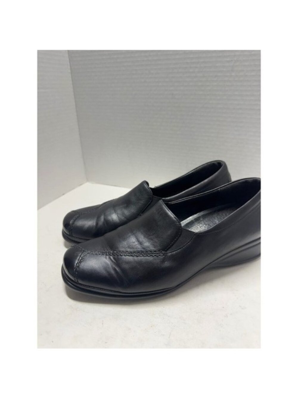 Semler Luftpolster Black Leather Slip On Loafers Germany Womens US 8.5 German 6H